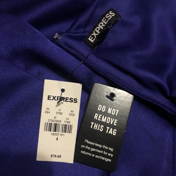 EXPRESS Silk Wrap Midi Dress - Picture 9 of 9